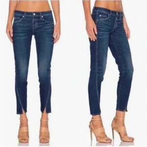 AMO Jeans Twist Cropped Jeans in True Blue Sz 27